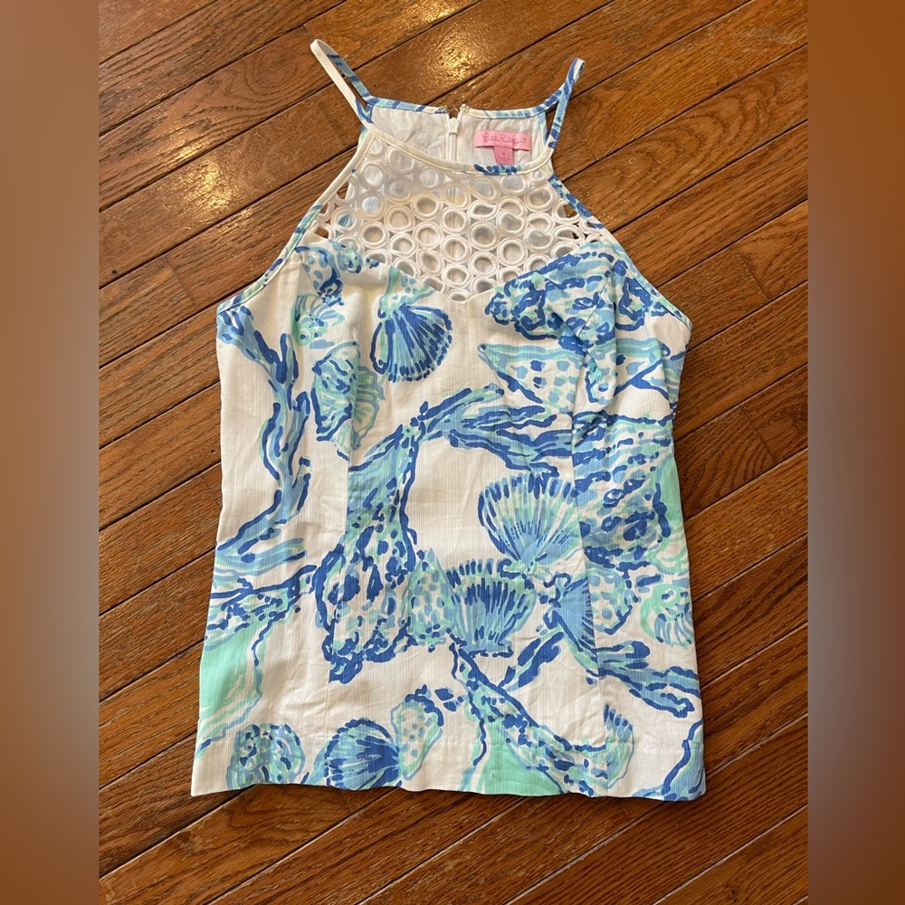 Beautiful beach shell print Lilly pulitzer tank top